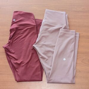 🚫SOLD🚫Lululemon Burgundy and Beige Leggings Set